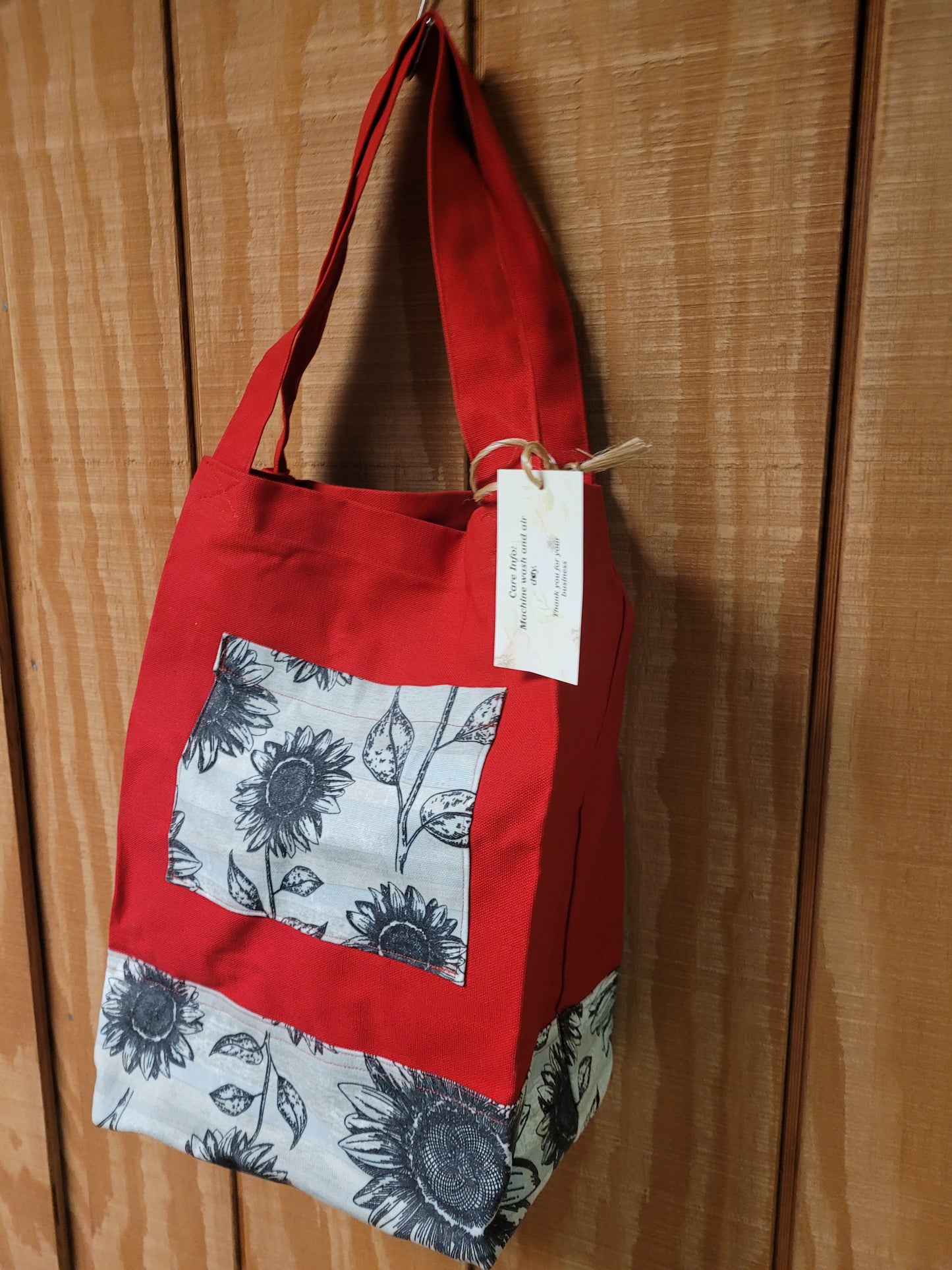 Red Sunflower Shopping Tote