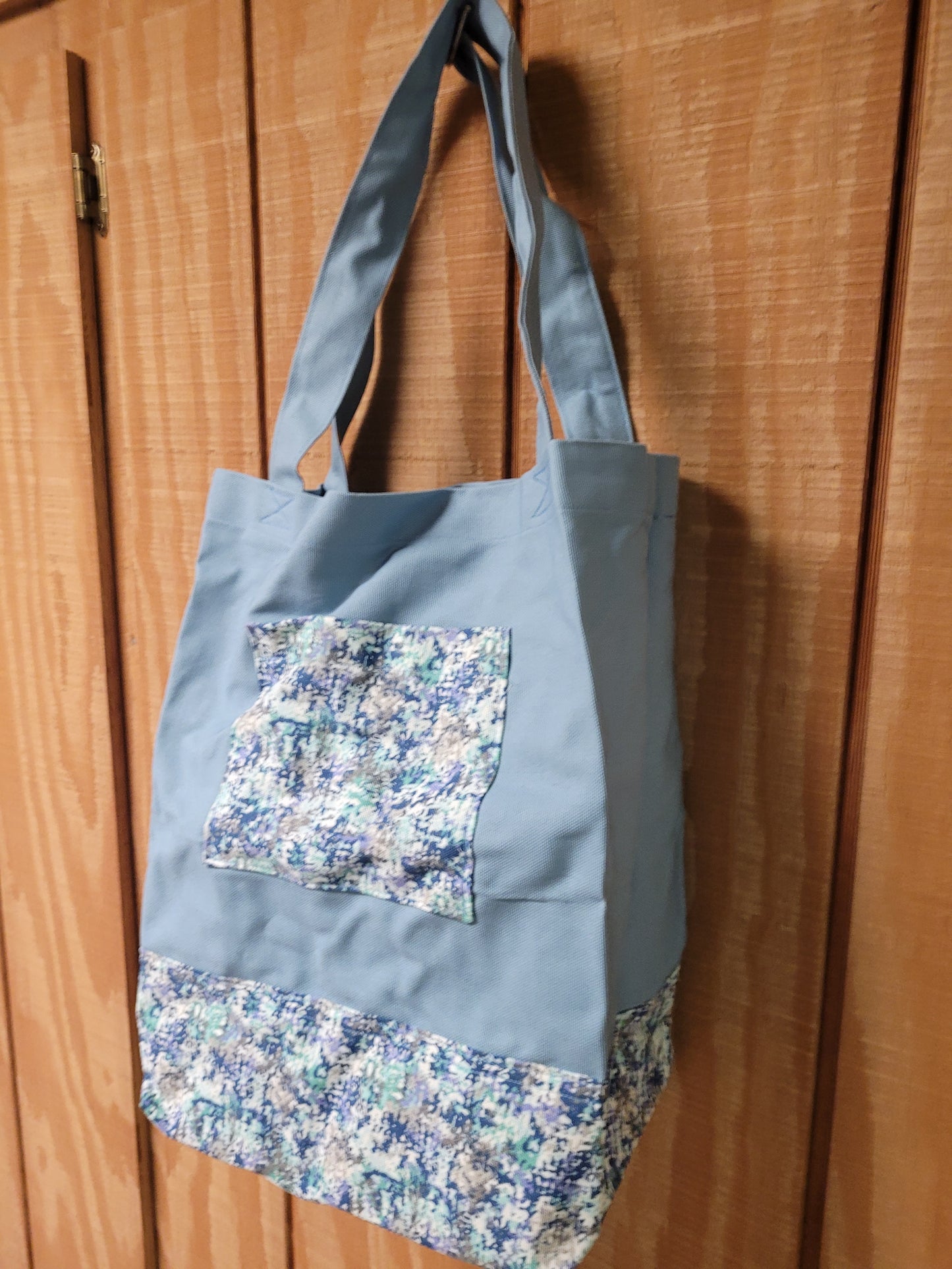 Sky Blue Splatter Shopping Tote